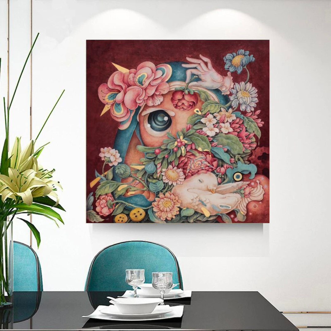 Flowery Canvas Wall Art-ChandeliersDecor