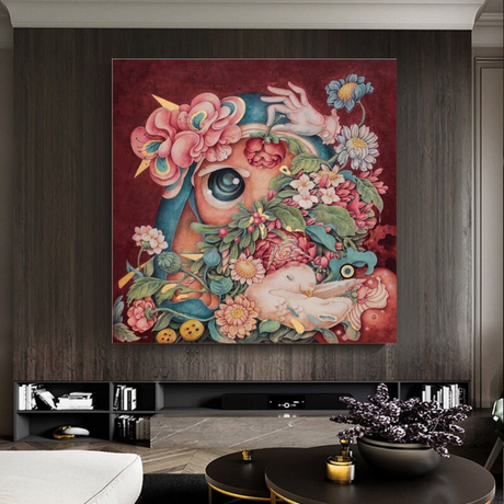 Flowery Canvas Wall Art-ChandeliersDecor