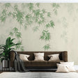 Foggy Green Leaf Wallpaper for Home Wall Decor-ChandeliersDecor.com