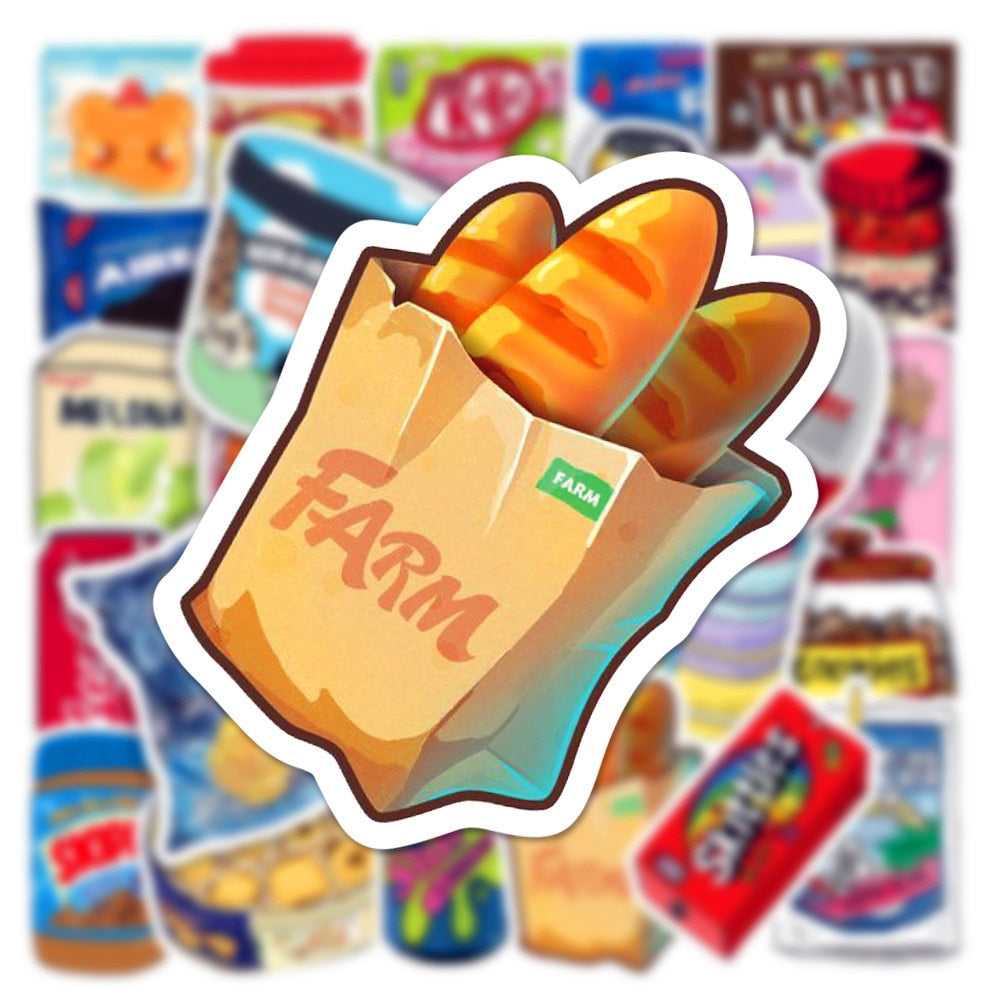 Food Drink Milk Packaging Stickers Pack-ChandeliersDecor