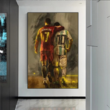 Football Stars Ronaldo and Messi Canvas Wall Art-ChandeliersDecor