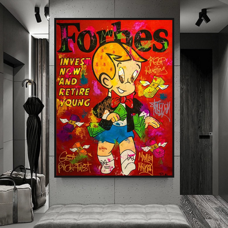 Forbes Richie Invest it all: Alec Monopoly Canvas Wall Art-ChandeliersDecor