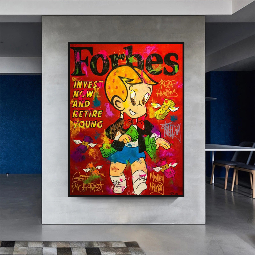 Forbes Richie Invest it all: Alec Monopoly Canvas Wall Art-ChandeliersDecor