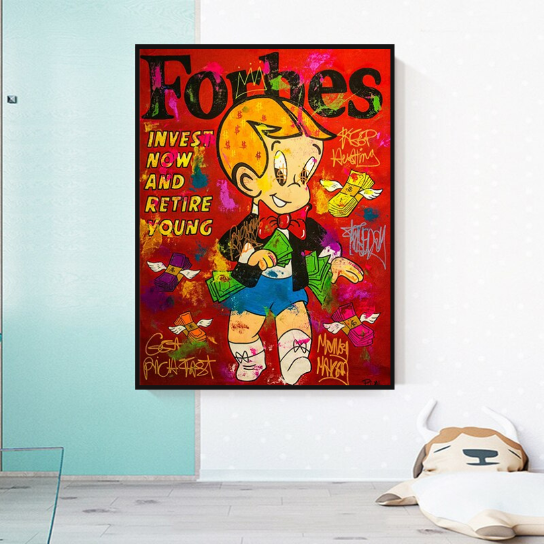 Forbes Richie Invest it all: Alec Monopoly Canvas Wall Art-ChandeliersDecor