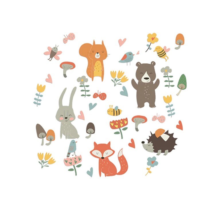 Forest Animal Wall Sticker for kids | Kids room wall sticker | Gift for kids