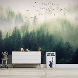 Forest Birds Wallpaper: Stunning Nature Design-ChandeliersDecor