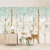 Forest Friends: Kids Room Deers in Forest Wallpaper-ChandeliersDecor.com
