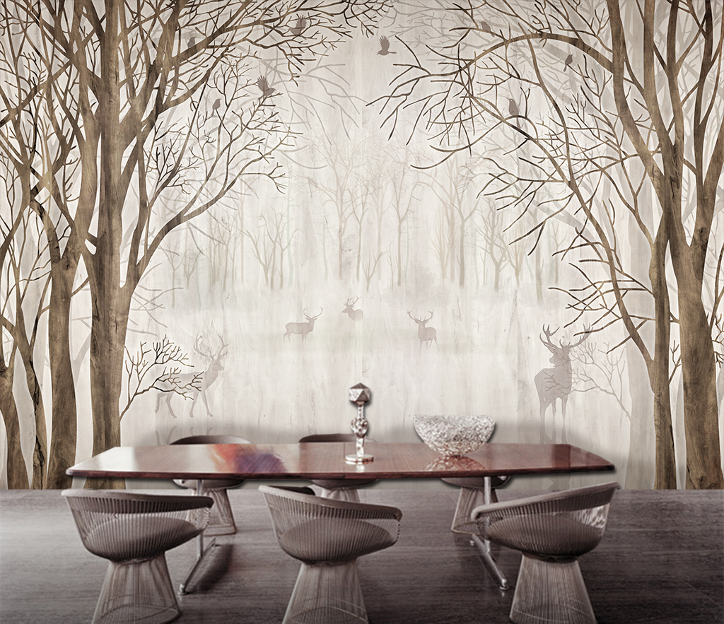 Forest Trees Wallpaper Murals - Transform Your Space-ChandeliersDecor