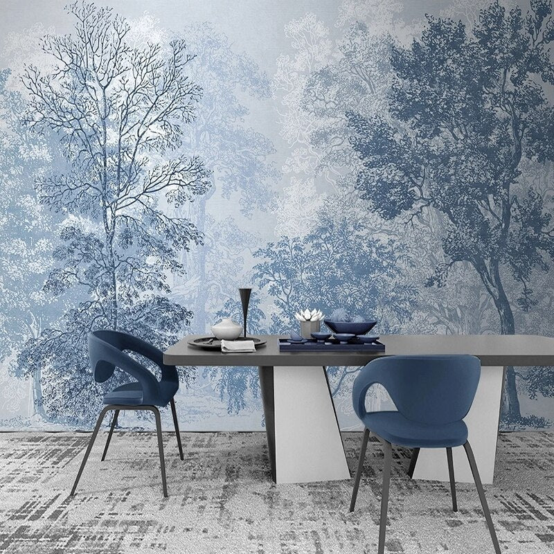 Forest Wallpaper for Home Wall Decor-ChandeliersDecor
