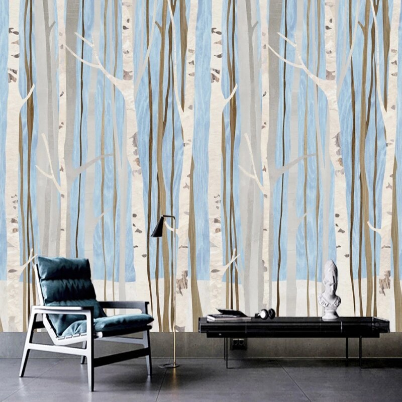 Forest Woods Wallpaper for Home Wall Decor-ChandeliersDecor