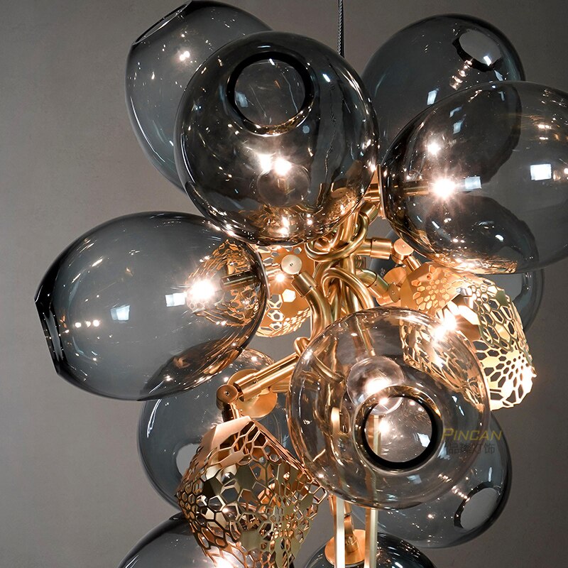 Foyer Lustre Glass Balls Chandelier - Exquisite Lighting-ChandeliersDecor