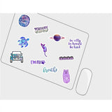 Fresh Purple Computer Water Cup Suitcase Sticker Waterproof Graffiti Helmet Sticker Wholesale-ChandeliersDecor