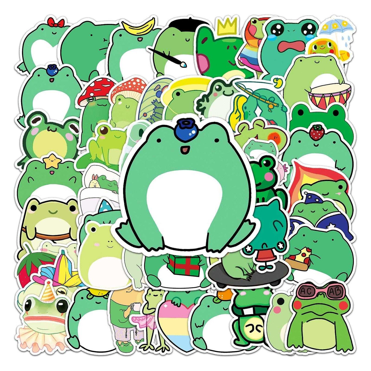 Frog Stickers Pack: Adorable and Versatile-ChandeliersDecor