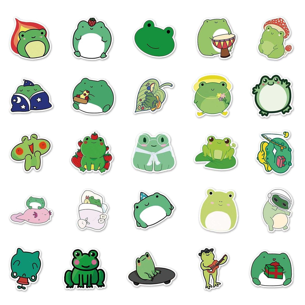 Frog Stickers Pack: Adorable and Versatile-ChandeliersDecor