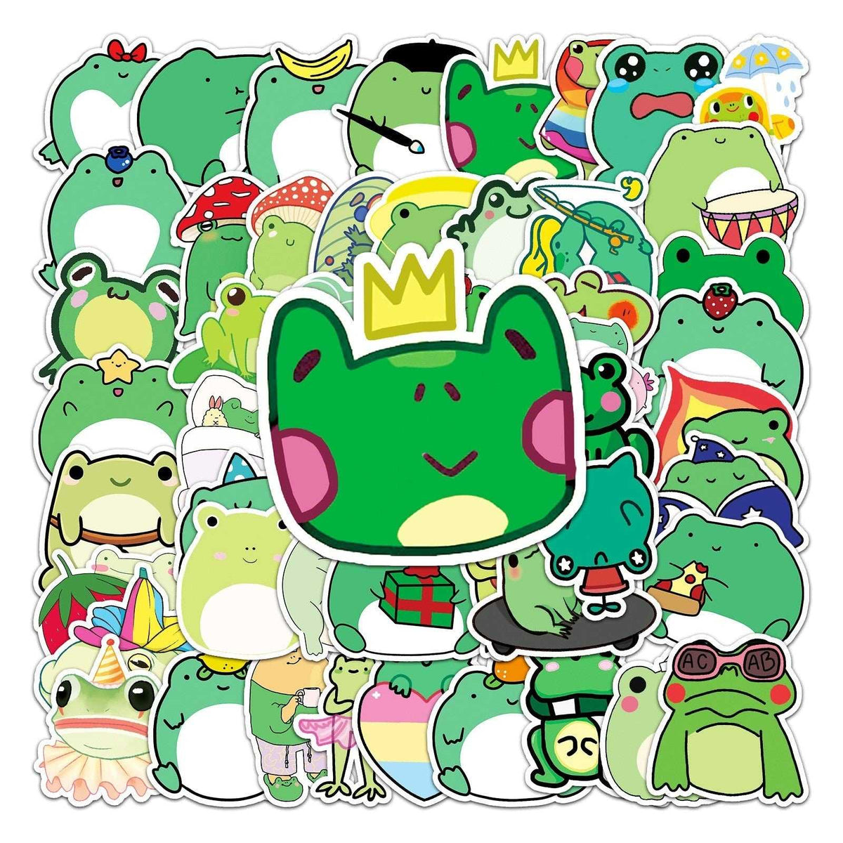 Frog Stickers Pack: Adorable and Versatile-ChandeliersDecor