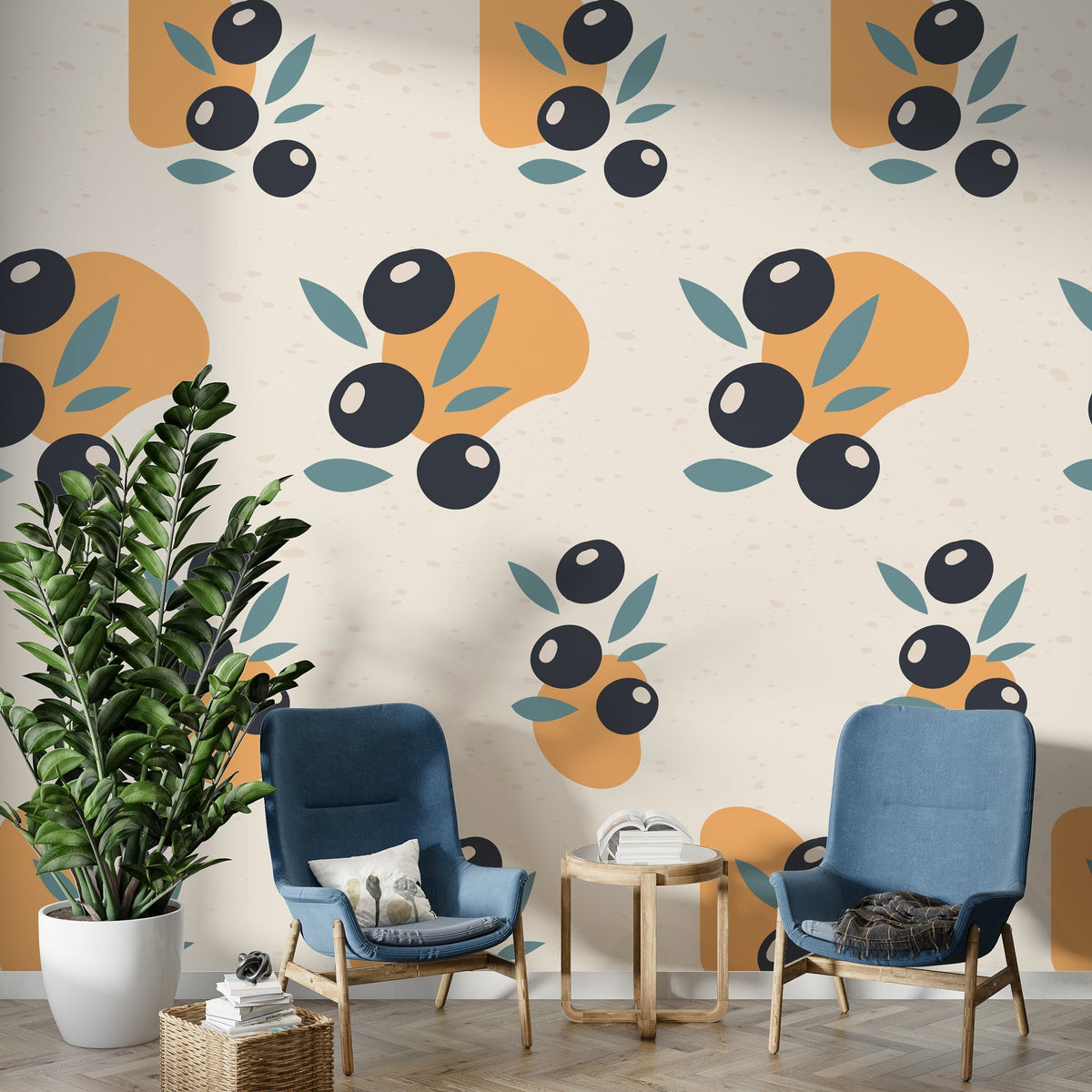 Fruits Wallpaper Mural - Vibrant and Captivating-ChandeliersDecor