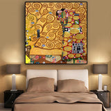 Fulfilment By Gustav Klimt Reproduction Canvas Wall Art