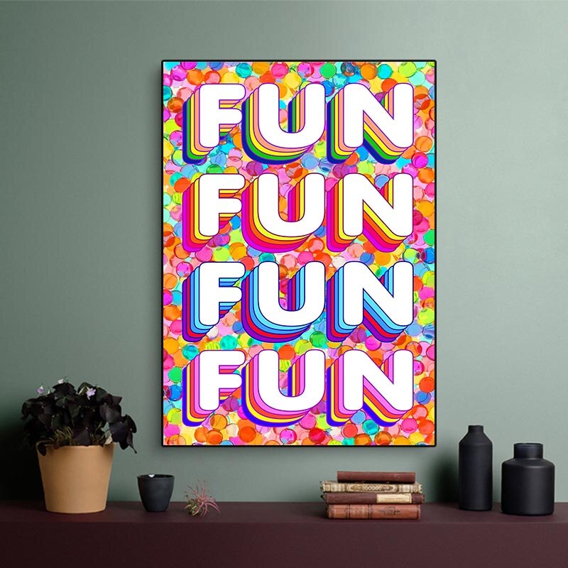 Fun Colourful Canvas Wall Art-ChandeliersDecor