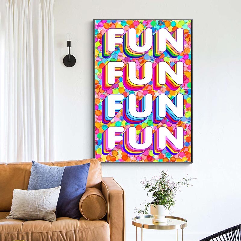 Fun Colourful Canvas Wall Art-ChandeliersDecor