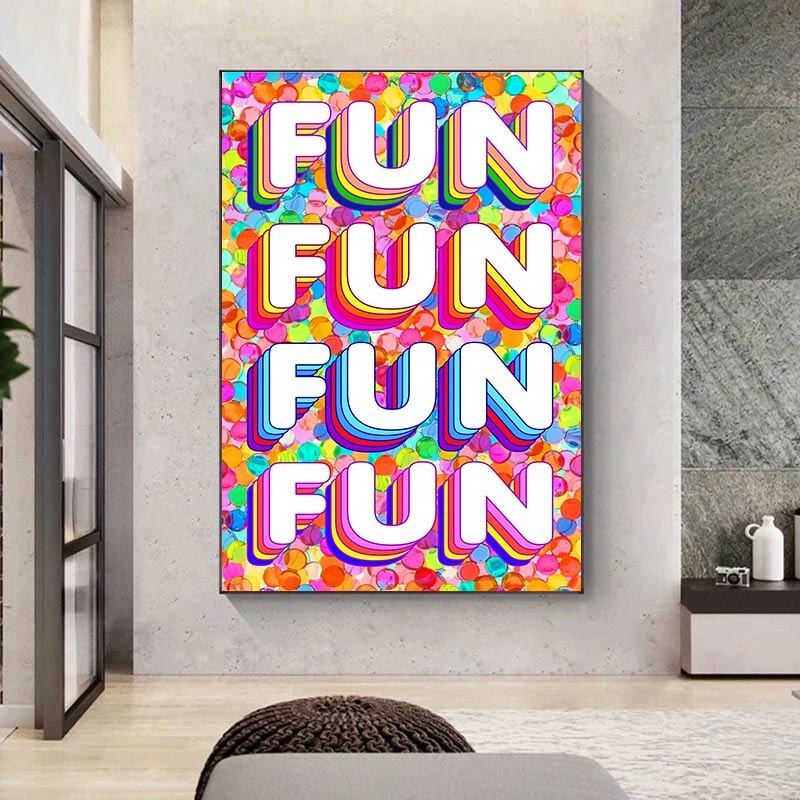 Fun Colourful Canvas Wall Art-ChandeliersDecor