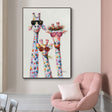 Funny Giraffe Wearing Sunglasses Canvas Wall Art