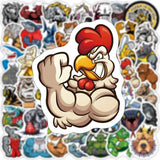 Funny Meme Muscle Animal Cartoon Stickers-ChandeliersDecor