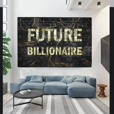 Future Billionaire Canvas Wall Art