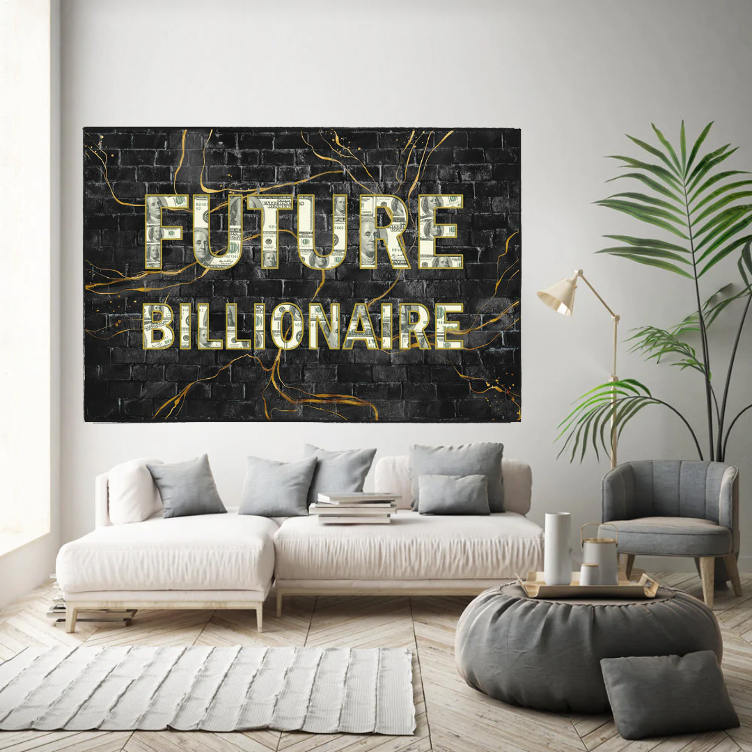 Future Billionaire Canvas Wall Art-ChandeliersDecor
