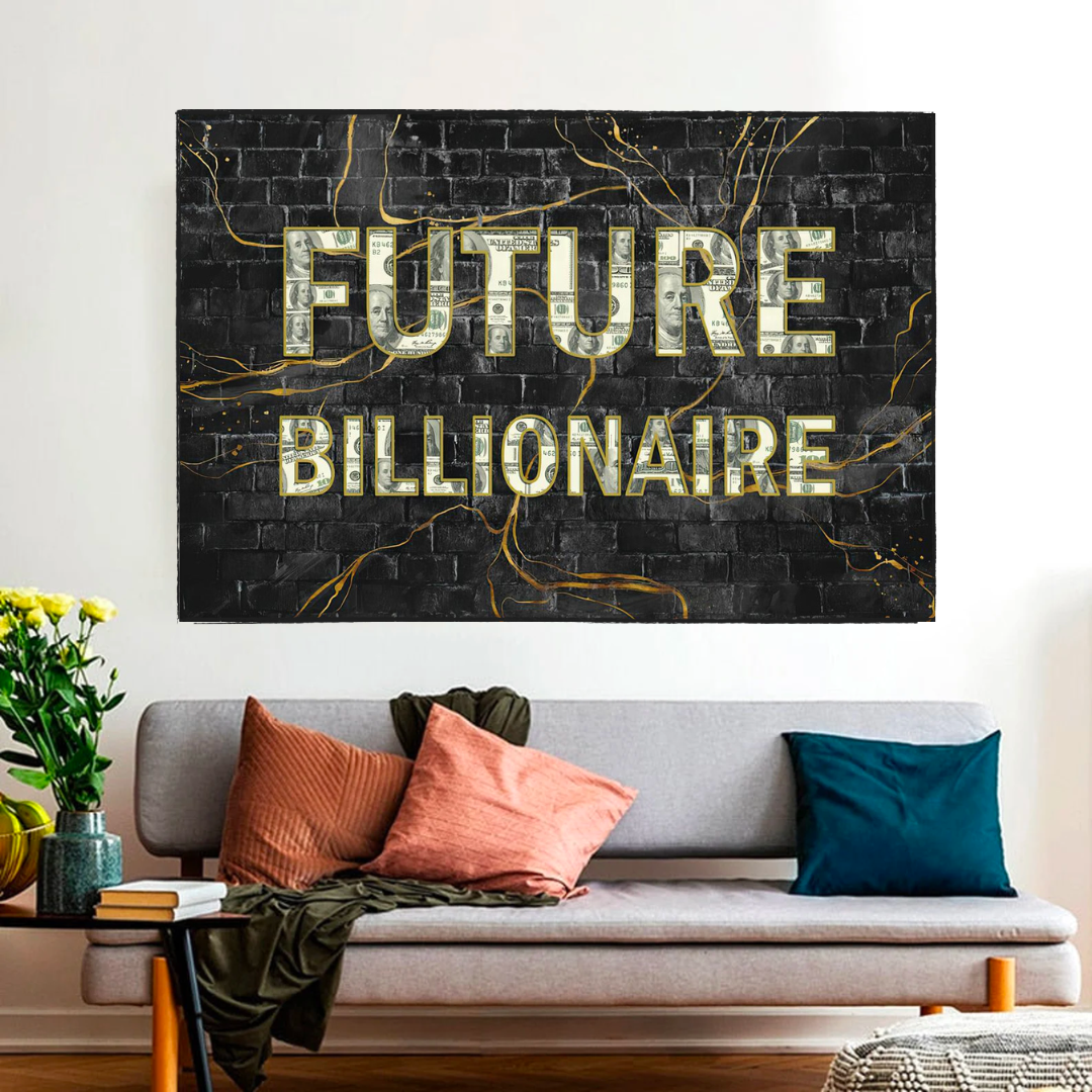 Future Billionaire Canvas Wall Art-ChandeliersDecor