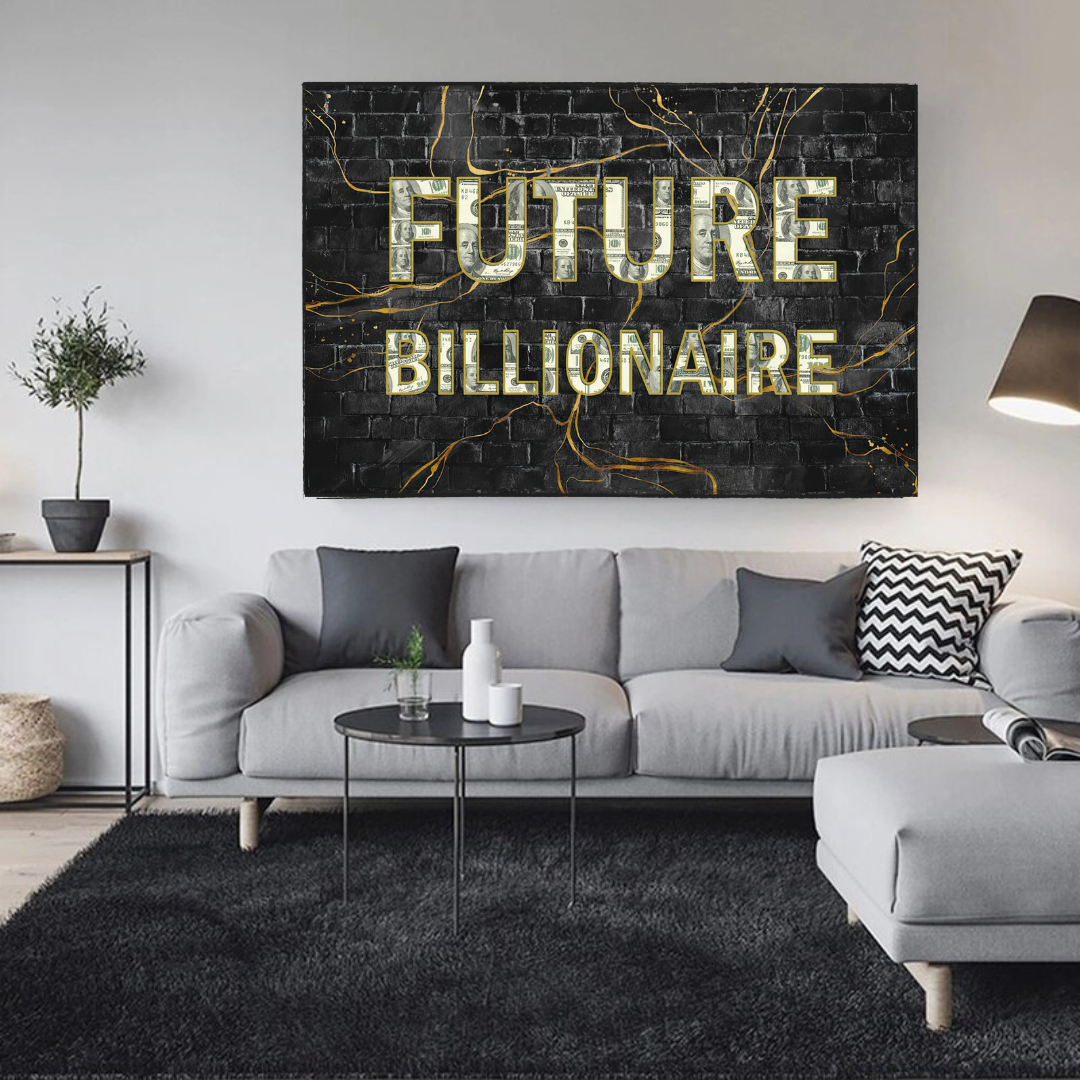 Future Billionaire Canvas Wall Art-ChandeliersDecor