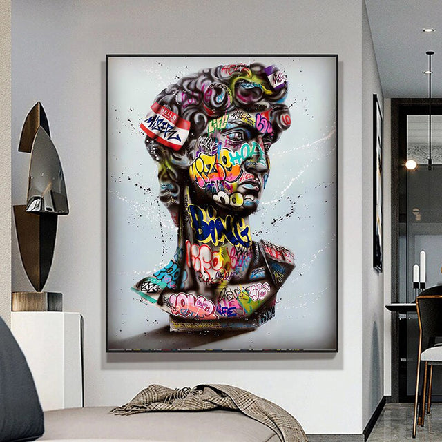 Gaffiti Art Of David Canvas Wall Art