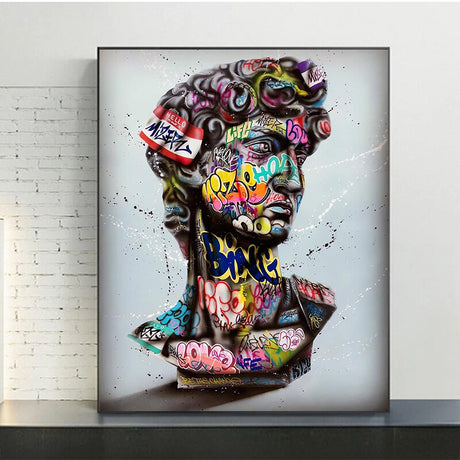 Gaffiti Art Of David Canvas Wall Art-ChandeliersDecor