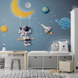 Galactic Adventures Space Rocket Wallpaper-ChandeliersDecor