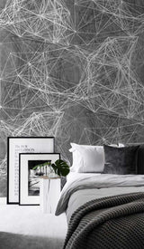 Galaxy Networking Geometric Wallpaper Mural-ChandeliersDecor.com