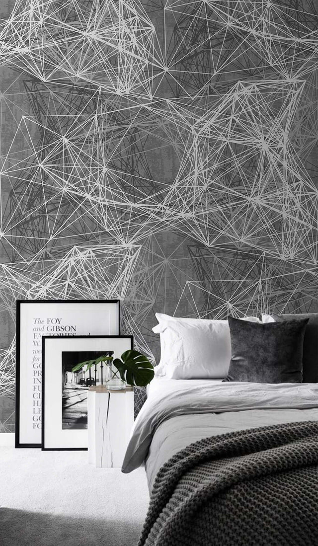 Galaxy Networking Geometric Wallpaper Mural-ChandeliersDecor.com