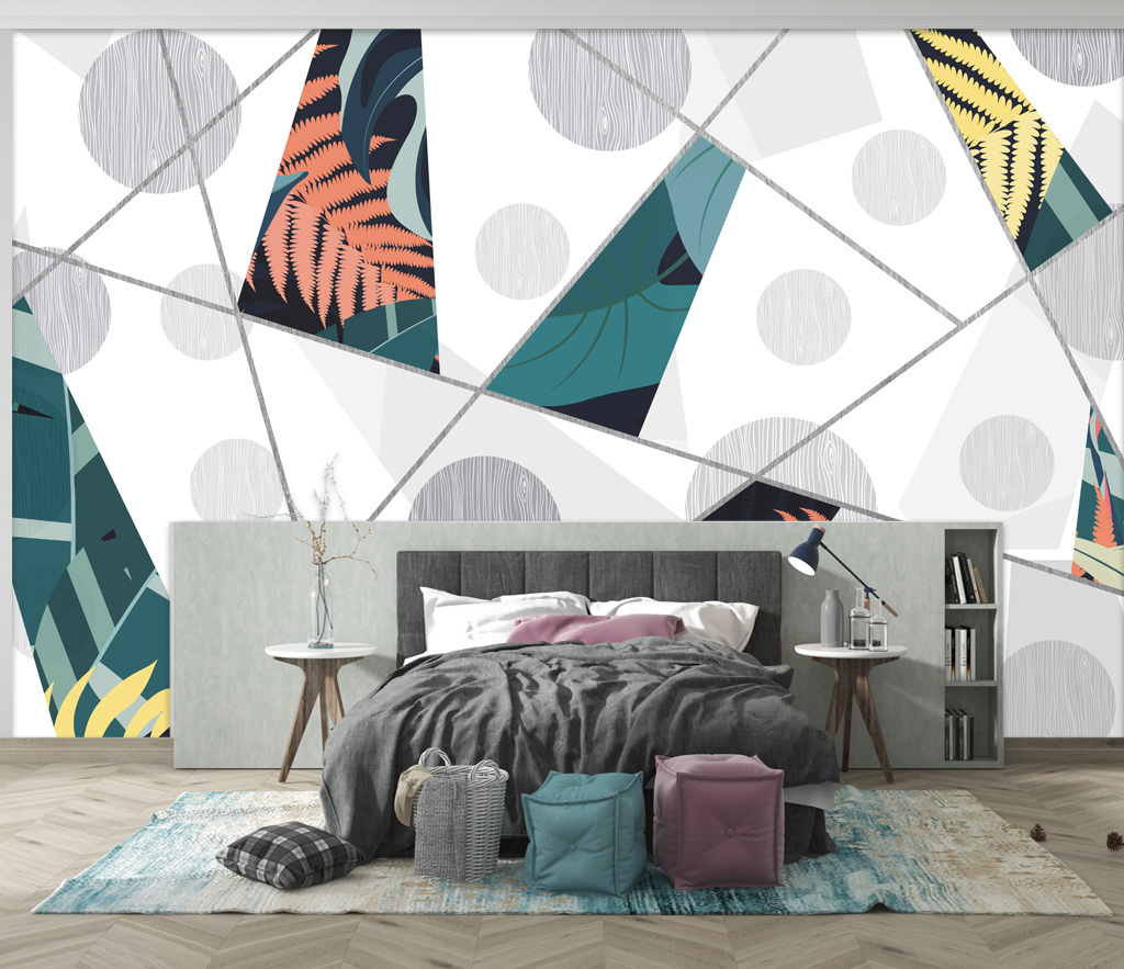 Papier peint mural avec cercles géométriques – Transformez votre espace