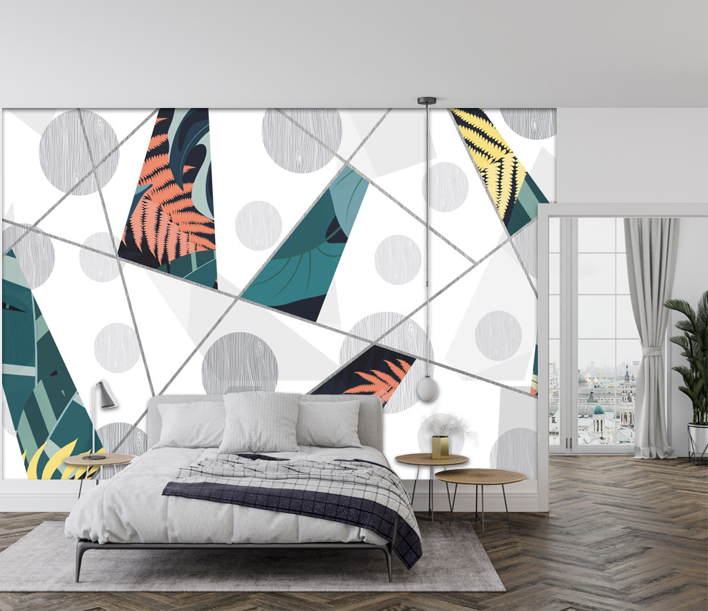 Papier peint mural avec cercles géométriques – Transformez votre espace
