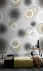 Geometric Circular Theme Wallpaper Mural-ChandeliersDecor.com