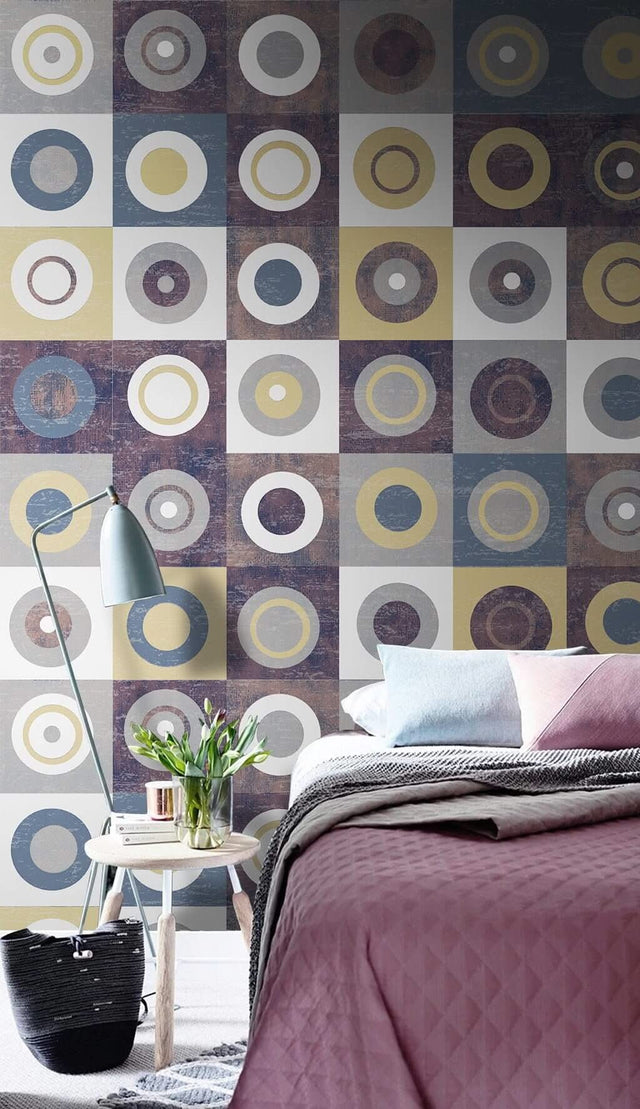 Geometric Dots Wallpaper Mural-ChandeliersDecor.com