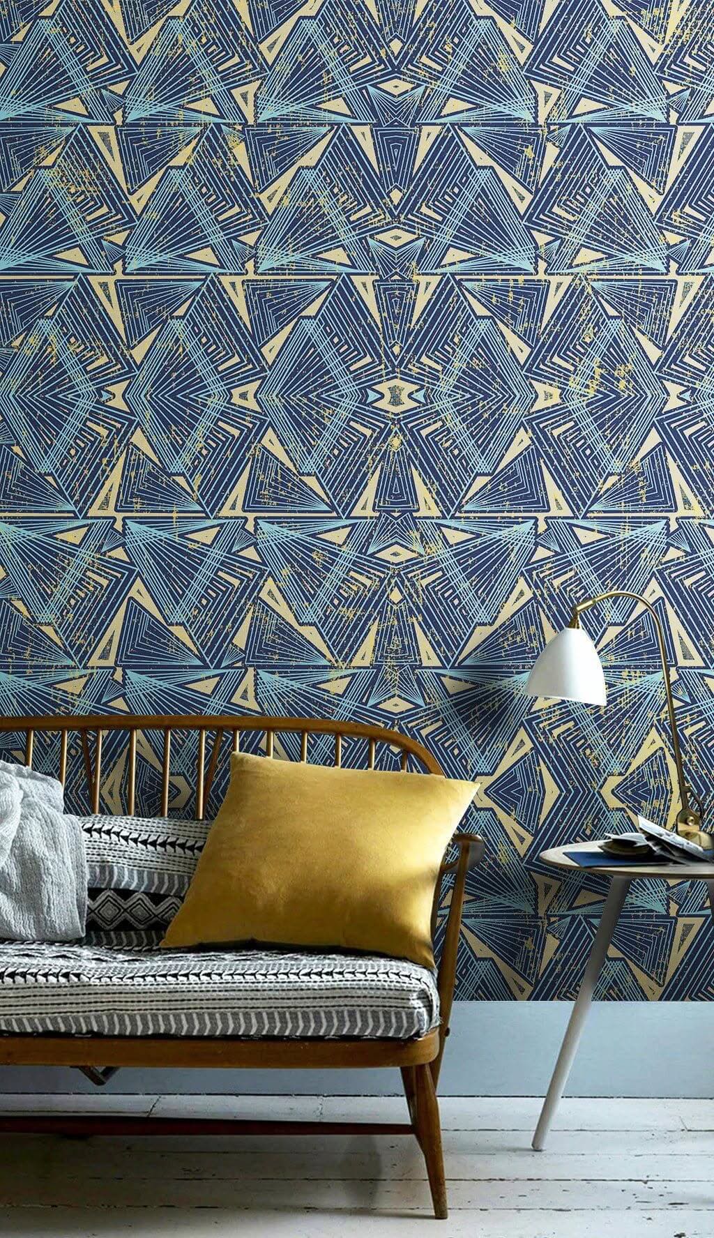 Geometric Feel the Dizz Wallpaper Mural-ChandeliersDecor.com