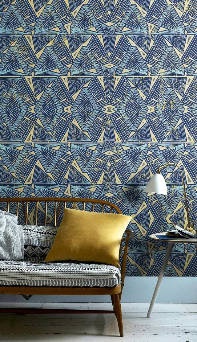 Geometric Feel the Dizz Wallpaper Mural-ChandeliersDecor.com