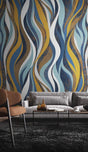 Geometric Flames Wallpaper Mural-ChandeliersDecor.com