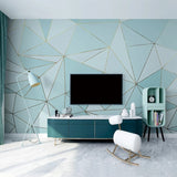 Geometric Golden Lines Wallpaper for Home Wall Decor-ChandeliersDecor