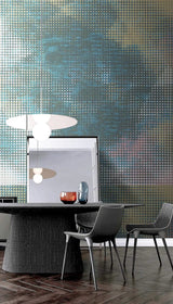 Geometric Heather Haze Wallpaper Mural-ChandeliersDecor.com