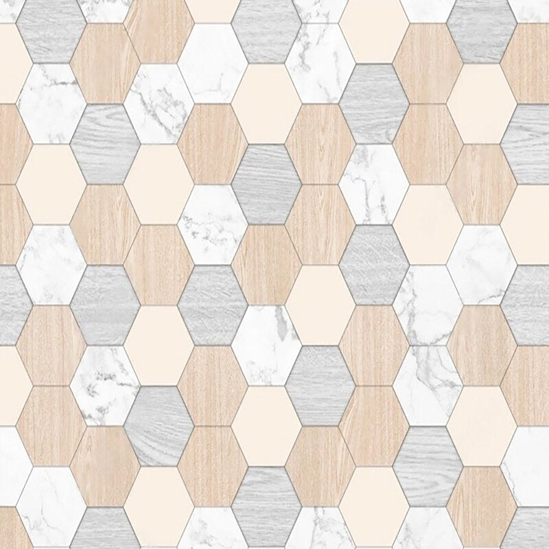 Geometric Hexagon Wallpaper for Home Wall Decor