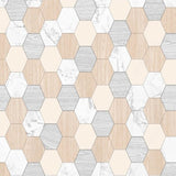 Geometric Hexagon Wallpaper for Home Wall Decor-ChandeliersDecor