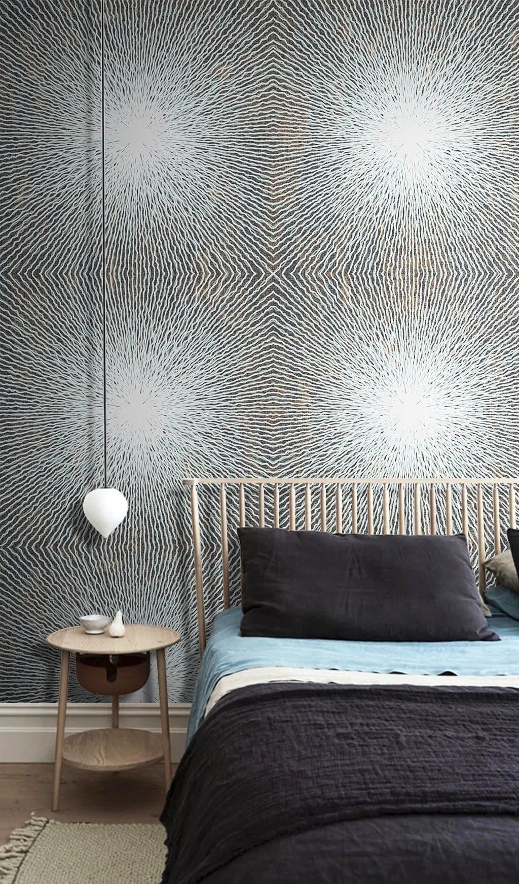 Geometric Lights Glow Wallpaper Mural-ChandeliersDecor.com