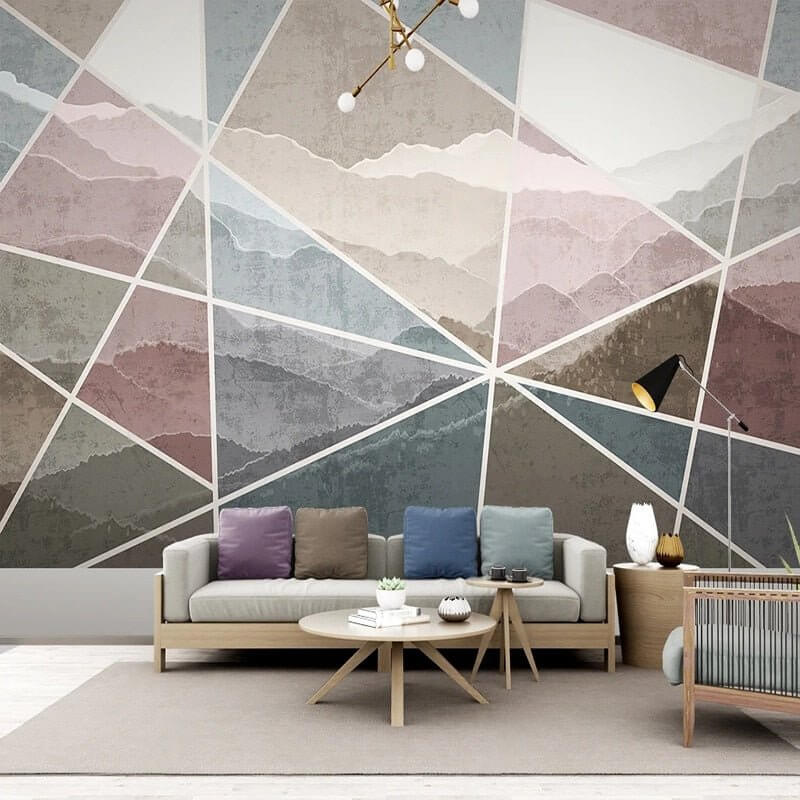 Geometric Line Wallpaper for Home Wall Decor-ChandeliersDecor.com