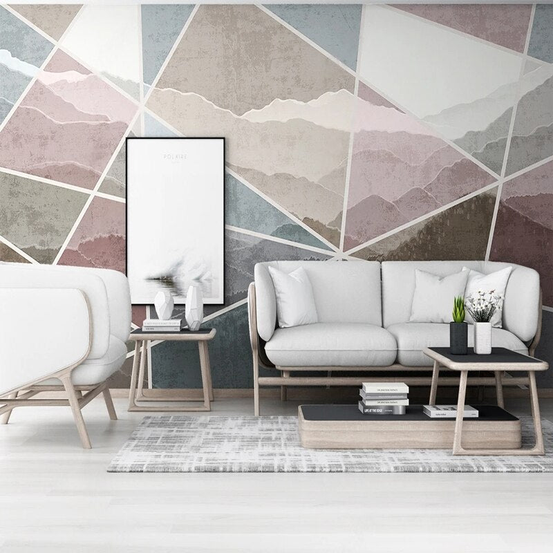 Geometric Line Wallpaper for Home Wall Decor-ChandeliersDecor
