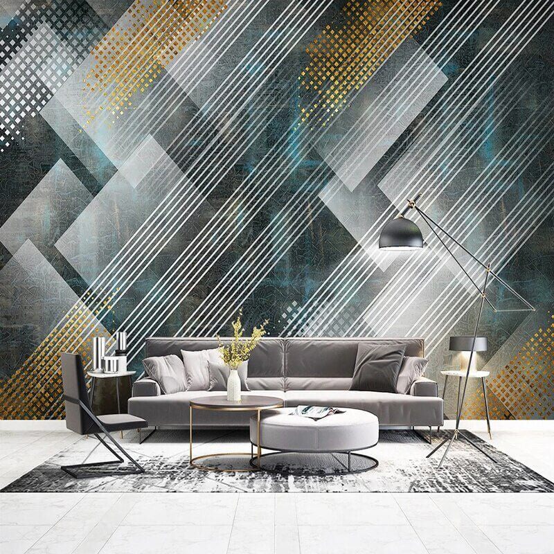 Geometric Lines Wallpaper for Home Wall Decor-ChandeliersDecor.com